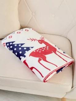 Koce^Royalfashion Świąteczny koc narzutka 160x200 Wielokolorowe