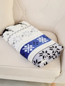 Koce^Royalfashion Świąteczny koc narzutka 200x220 Wielokolorowe