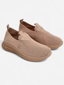 Sportowe|Bieganie, Ćwiczenia I Trening^Royalfashion Wsuwane damskie materiałowe buty sportowe Serra jasny brązowy