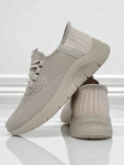 Ugc|Bieganie, Ćwiczenia I Trening^Royalfashion Wsuwane damskie materiałowe buty sportowe Arrate beżowy