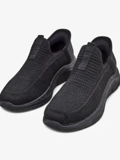 Ugc|Bieganie, Ćwiczenia I Trening^Royalfashion Wsuwane damskie materiałowe buty sportowe Secat czarny