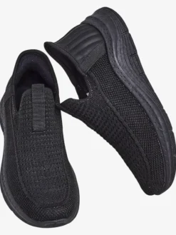 Ugc|Bieganie, Ćwiczenia I Trening^Royalfashion Wsuwane damskie materiałowe buty sportowe Secat czarny