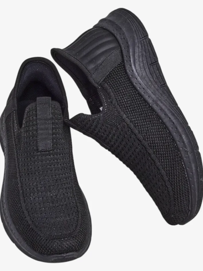 Ugc|Bieganie, Ćwiczenia I Trening^Royalfashion Wsuwane damskie materiałowe buty sportowe Secat czarny