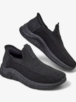 Ugc|Bieganie, Ćwiczenia I Trening^Royalfashion Wsuwane damskie materiałowe buty sportowe Secat czarny