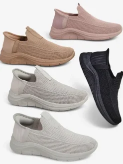 Ugc|Bieganie, Ćwiczenia I Trening^Royalfashion Wsuwane damskie materiałowe buty sportowe Secat czarny