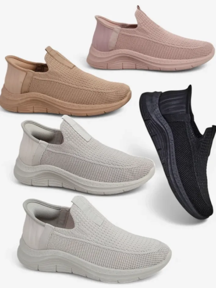 Ugc|Bieganie, Ćwiczenia I Trening^Royalfashion Wsuwane damskie materiałowe buty sportowe Secat czarny