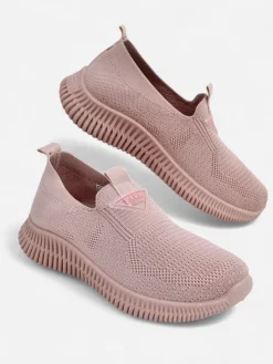 Sportowe|Bieganie, Ćwiczenia I Trening^Royalfashion Wsuwane damskie materiałowe buty sportowe Serra różowy