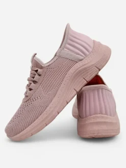 Ugc|Bieganie, Ćwiczenia I Trening^Royalfashion Wsuwane damskie materiałowe buty sportowe Arrate różowy