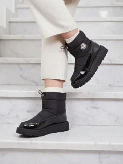 Śniegowce|Botki Z Delikatnym Ociepleniem^Royalfashion Wsuwane śniegowce damskie w m kolorze Ireda czarny