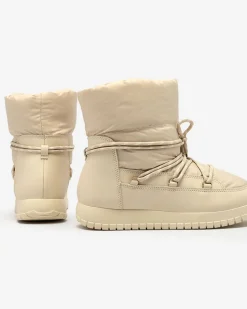 Śniegowce|Botki Z Delikatnym Ociepleniem^Royalfashion Wsuwane śniegowce damskie w m kolorze Iredas beżowy