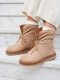 Śniegowce|Botki Z Delikatnym Ociepleniem^Royalfashion Wsuwane śniegowce damskie w kolorze m Nevonsis brązowy