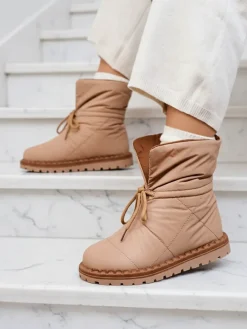 Śniegowce|Botki Z Delikatnym Ociepleniem^Royalfashion Wsuwane śniegowce damskie w kolorze m Nevonsis brązowy