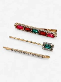 Akcesoria Do Włosów^Royalfashion Wsuwki do włosów z kolorowymi kryształkami