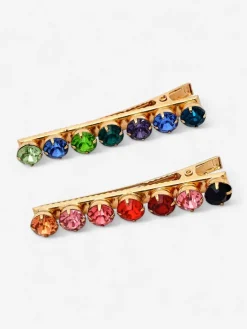 Akcesoria Do Włosów^Royalfashion Wsuwki do włosów z kolorowymi kryształkami