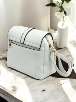 Małe Torebki^Royalfashion Wszechstronna torebka z eko skóry kwadratowa biały