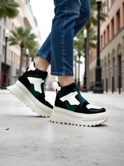 Sneakersy^Royalfashion Wysokie damskie buty sportowe Geeky czarny