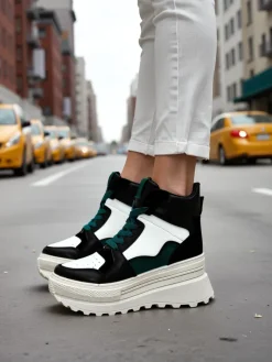 Sneakersy^Royalfashion Wysokie damskie buty sportowe Geeky czarny