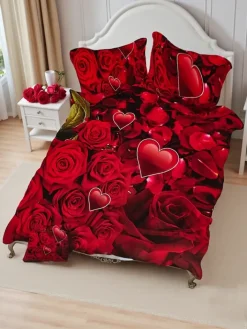 180 X 200 Cm^Royalfashion Wzorzysta pościel 180x200 komplet 3 CZĘŚCI