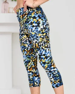 Spodenki 3/4|Krótkie Spodenki^Royalfashion Wzorzyste damskie legginsy 3/4 Ecru
