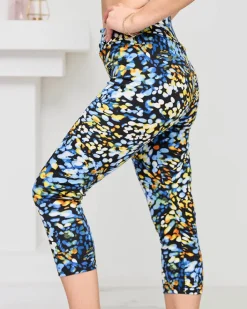 Spodenki 3/4|Krótkie Spodenki^Royalfashion Wzorzyste damskie legginsy 3/4 Ecru