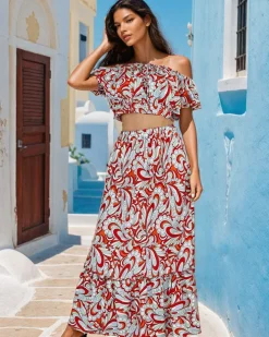 Komplety Damskie^Royalfashion Wzorzysty komplet damski Wielokolorowe