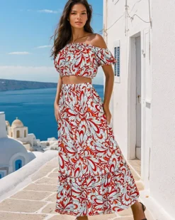 Komplety Damskie^Royalfashion Wzorzysty komplet damski Wielokolorowe