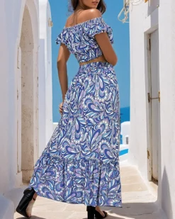 Komplety Damskie^Royalfashion Wzorzysty komplet damski Wielokolorowe