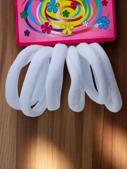 Akcesoria Do Włosów^Royalfashion Zestaw 6 ch gumek do włosów Colora biały