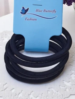 Akcesoria Do Włosów^Royalfashion Zestaw 5 czarnych gumek do włosów Neroo