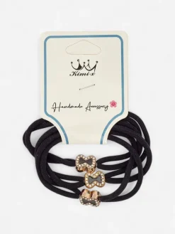 Akcesoria Do Włosów^Royalfashion Zestaw 3 gumek do włosów z ozodbnymi kokardkami