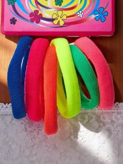 Akcesoria Do Włosów^Royalfashion Zestaw 6 kolorowych gumek do włosów Colora Wielokolorowe