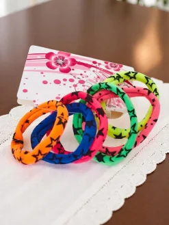 Akcesoria Do Włosów^Royalfashion Zestaw 6 kolorowych gumek do włosów w gwiazdki Starina