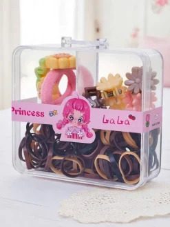 Akcesoria Do Włosów^Royalfashion Zestaw spineczek i gumeczek do włosów dziecięcych MiniJoy brązowy