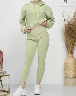 Legginsy / Tregginsy|Plus Size^Royalfashion damski komplet sportowy bluza i legginsy zielony