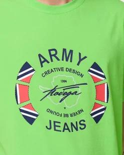 Bluzki^Royalfashion męski t-shirt z nadrukiem zielony