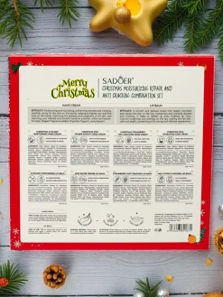 Dłonie|Twarz^Royalfashion Sadoer Świąteczny zestaw kremów do rąk i balsamów do ust