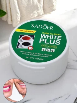 Higiena I Zdrowie^Royalfashion Sadoer Wybielający puder do zębów usuwający przebarwienia po kawie i herbacie