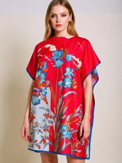 Narzutka Plażowa|Bluzki / Koszule / Koszulki^Royalfashion Sukienka pareo do kolan Calista – wielokolorowa elegancja Wielokolorowe