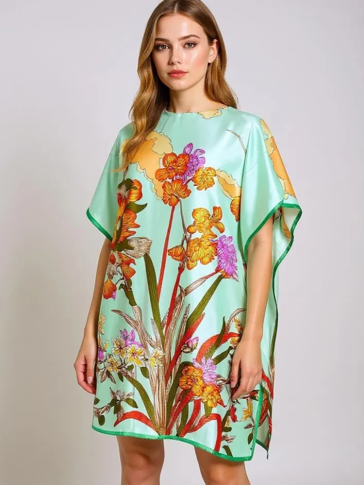 Narzutka Plażowa|Bluzki / Koszule / Koszulki^Royalfashion Sukienka pareo Calista – wielokolorowa lekkość i elegancja Wielokolorowe