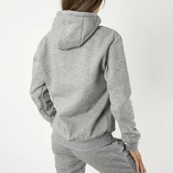 Bluzy^Royalfashion Szara damska ocieplana bluza z kapturem - Odzież gołębi szary