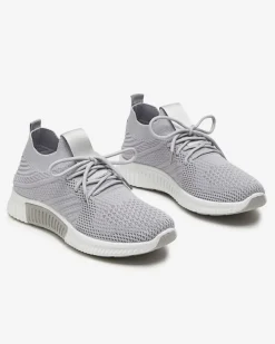 Bieganie, Ćwiczenia I Trening^Royalfashion Szare damskie buty sportowe Merisal - Obuwie gołębi szary