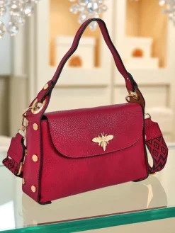 Małe Torebki^Royalfashion Torebka damska fuksjowa Minerva skóra ekologiczna na ramię i crossbody Fuksjowy