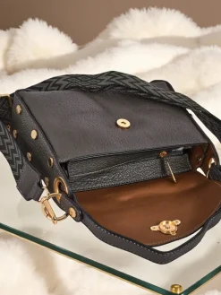 Małe Torebki^Royalfashion Torebka damska Hera Nero z eko-skóry z ozdobną pszczołą – szary