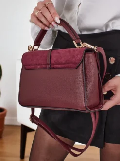 Małe Torebki^Royalfashion Torebka damska z eko skóry Sofia Blace Bordowy