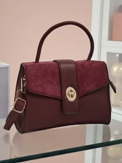 Małe Torebki^Royalfashion Torebka Domina Elegante Bordo czarny