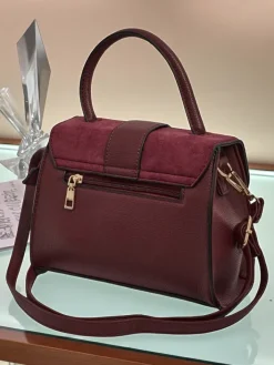 Małe Torebki^Royalfashion Torebka Domina Elegante Bordo czarny