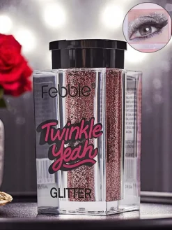 Twarz|Oczy^Royalfashion Twinkle Yeah Ciemnoróżowy brokat do twarzy i ciała