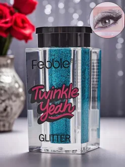 Twarz|Oczy^Royalfashion Twinkle Yeah Turkusowy brokat do twarzy i ciała