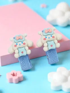 Dziewczęce^Royalfashion Urocze spinki do włosów dziecięce ze zwierzątkiem niebieski