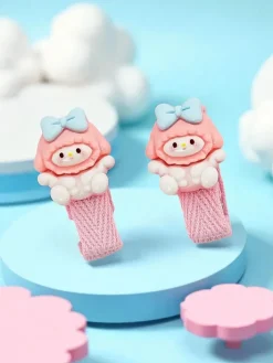 Dziewczęce^Royalfashion Urocze spinki do włosów dziecięce ze zwierzątkiem różowy